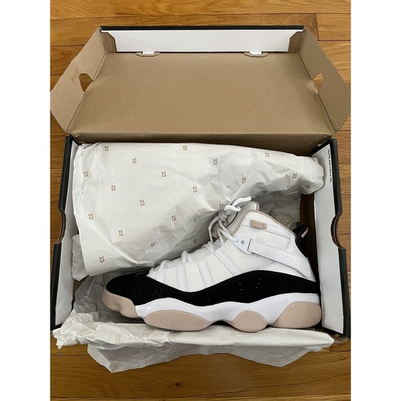 Nike Air Jordan 6 Rings Shoes "Fossil Stone" White 322992-112 Mens Size 9 NIB - Picture 6 of 7